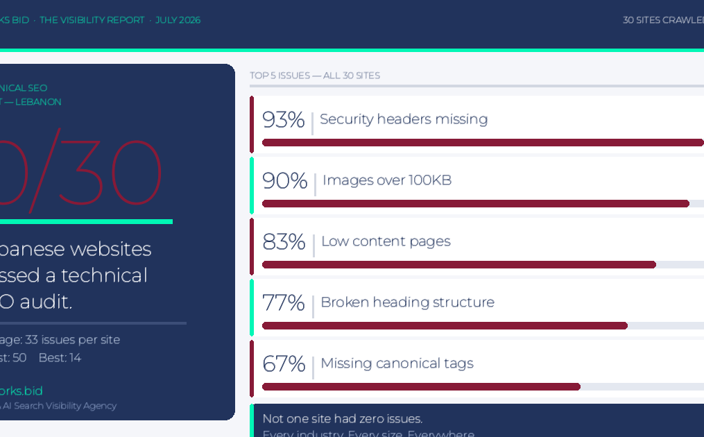 Technical SEO Lebanon: We Audited 30 Business Websites